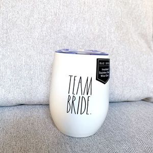 New Rae Dunn 1pc “TEAM BRIDE” Wine Tumblers
